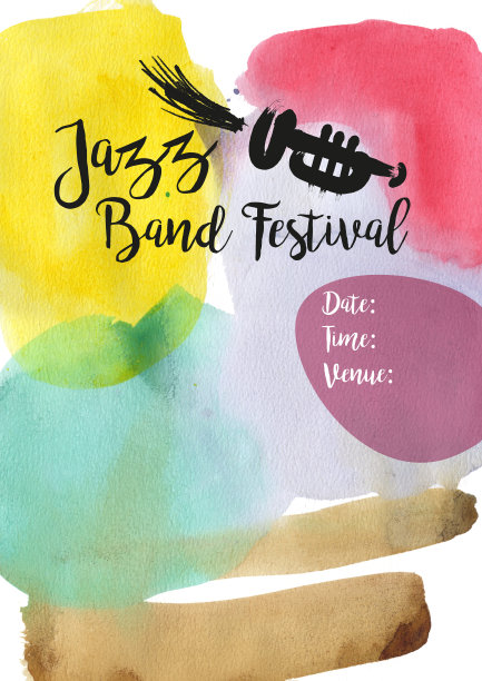 Jazzy抽象水彩海报背景图片下载