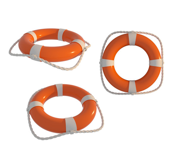 白色背景救生圈图片下载