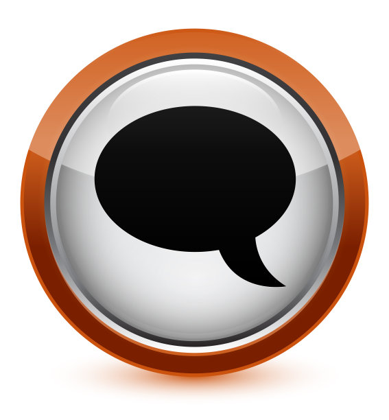 聊天图标水晶棕色圆形按钮图片下载