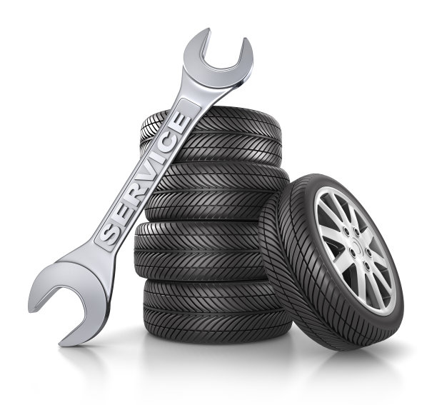 一套汽车车轮和轮胎图片下载