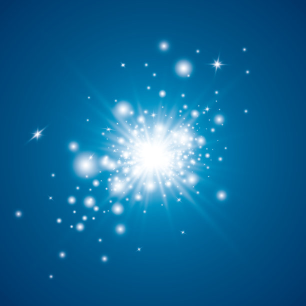 发出光的效果。星光闪耀在透明的背景上。矢量插图。太阳图片下载
