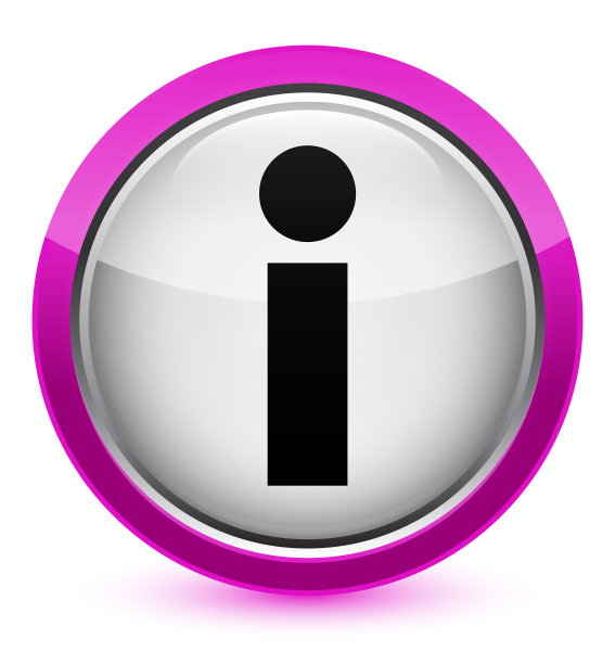 信息图标水晶粉色圆形按钮图片下载