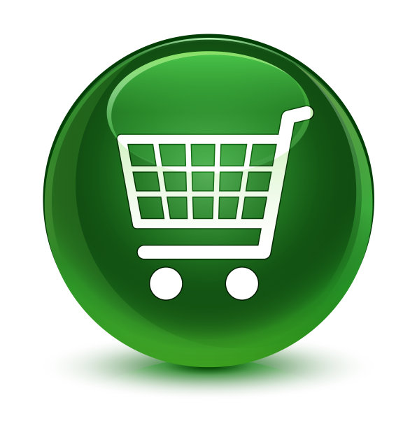电子商务图标玻璃软绿色圆形按钮图片下载