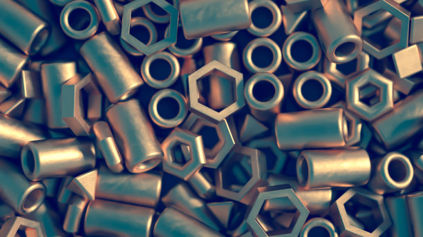 工业垃圾金属背景。3d渲染，3d渲染图片下载