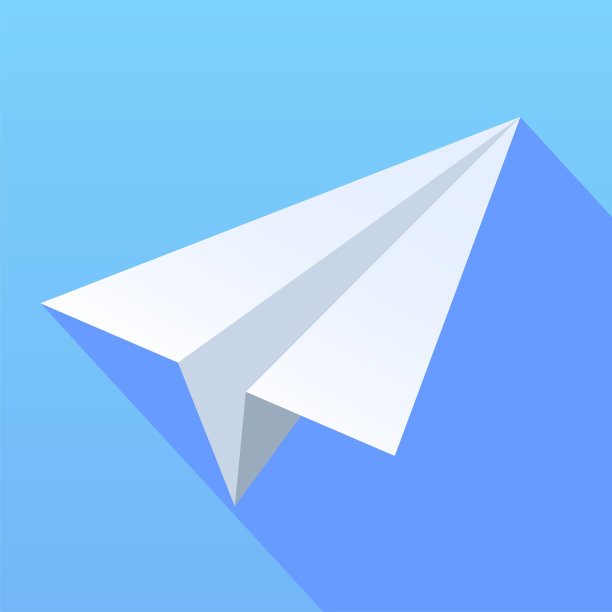 纸飞机图标。平面艺术的象征。矢量插图。图片下载