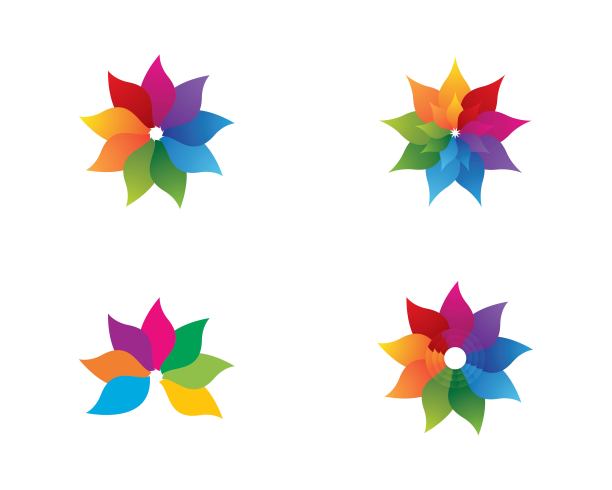 彩色叶子标志插图图片下载