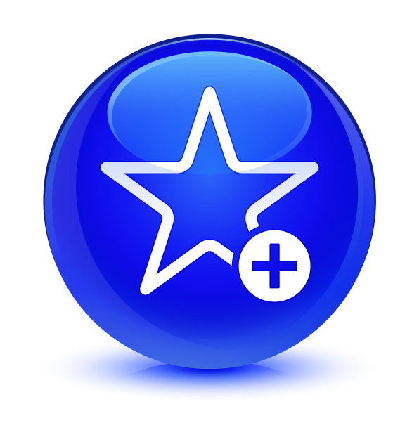 添加到最喜欢的图标玻璃蓝色的圆形按钮图片下载