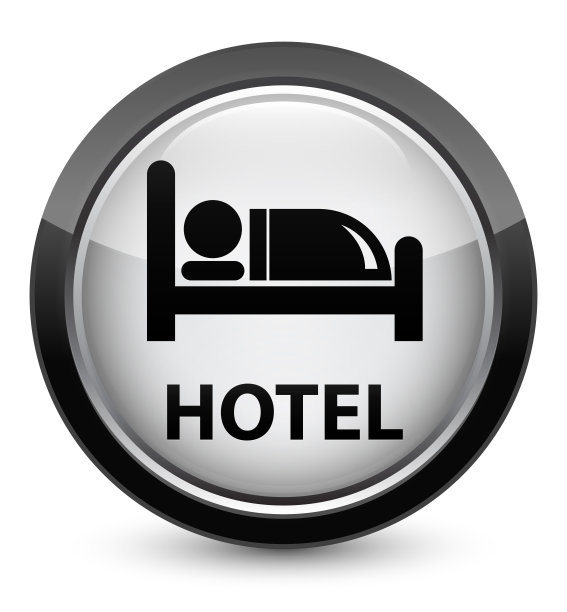 酒店水晶黑色圆形按钮图片下载