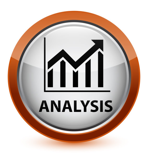 分析(统计图标)水晶棕色圆形按钮图片下载