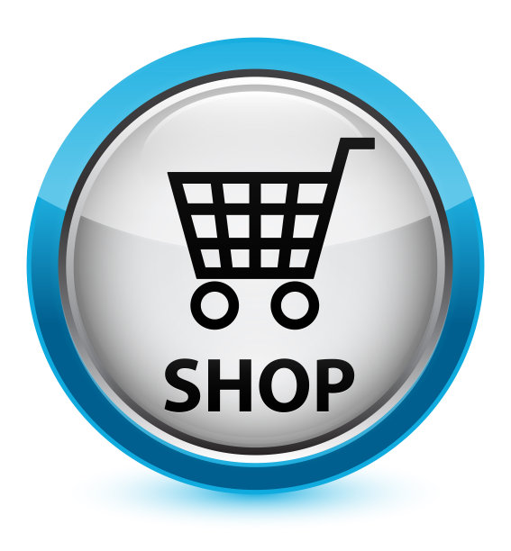 商店水晶青蓝圆纽扣图片下载