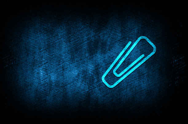 回形针图标抽象蓝色背景插图数字纹理设计概念图片下载