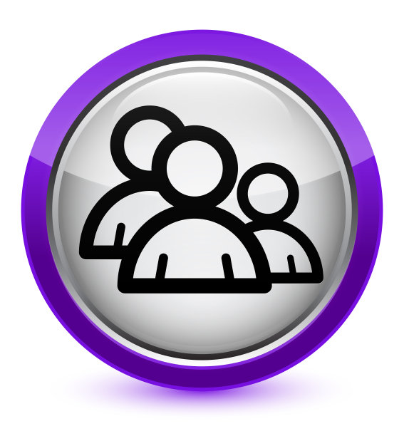 组图标水晶紫色圆形按钮图片下载