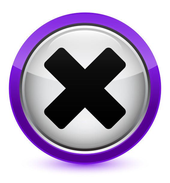 取消图标水晶紫色圆形按钮图片下载