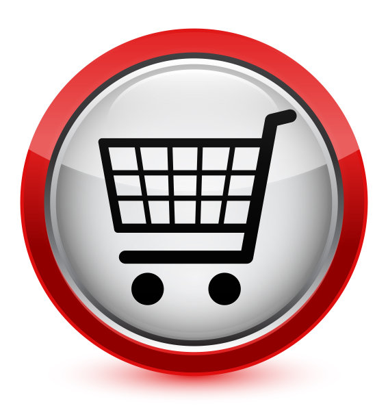 电子商务图标水晶红色圆形按钮图片下载