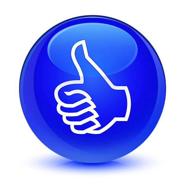 像图标玻璃蓝色的圆形按钮图片下载