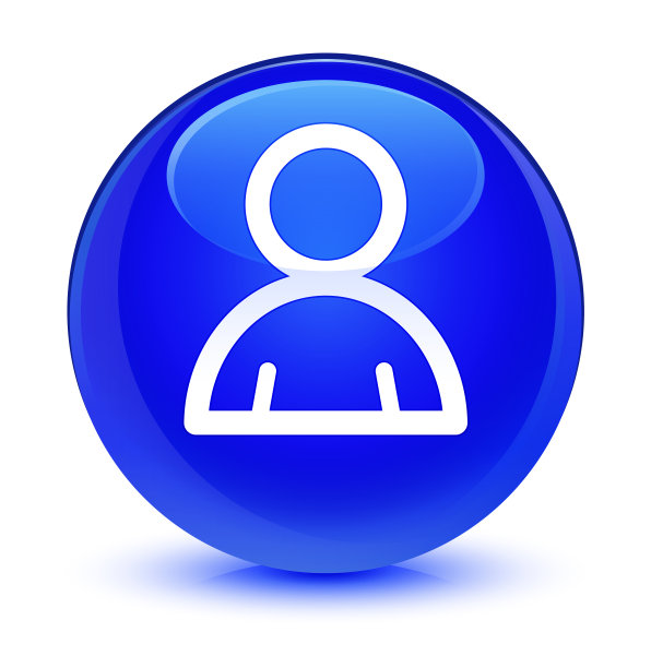 成员图标玻璃蓝色圆形按钮图片下载