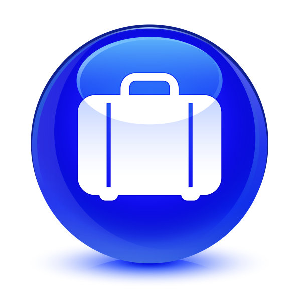 包图标玻璃蓝色圆形按钮图片下载