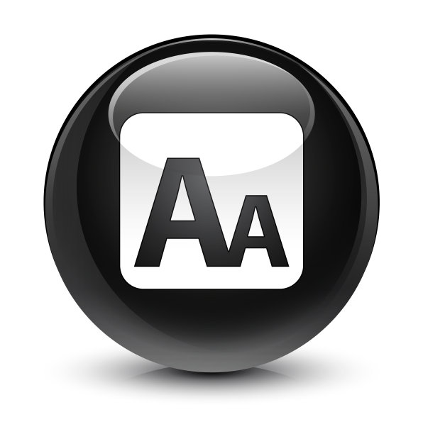 字体大小框图标玻璃黑色圆形按钮图片下载