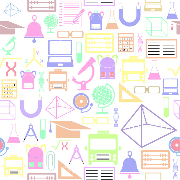 教育无缝模式背景图标。图片下载