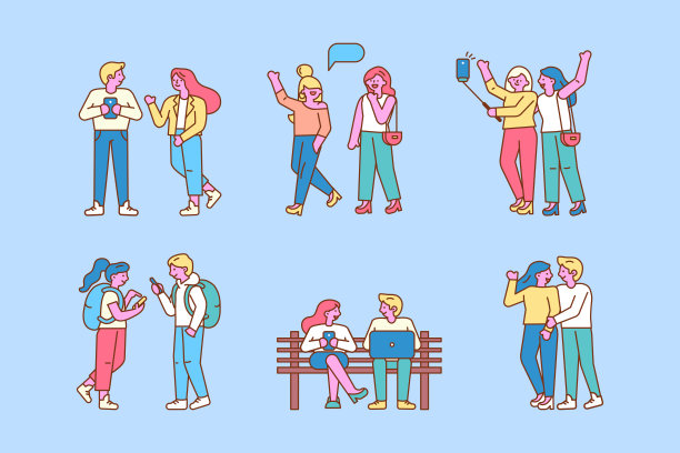 收集幸福夫妻一起度过的时光。图片下载