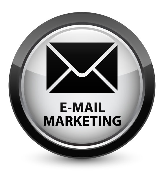 电子邮件营销水晶黑色圆形按钮图片下载