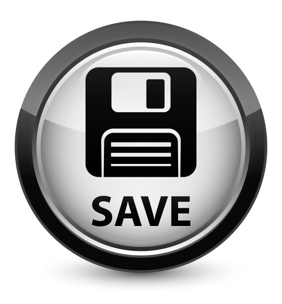 保存(软盘图标)水晶黑色圆形按钮图片下载
