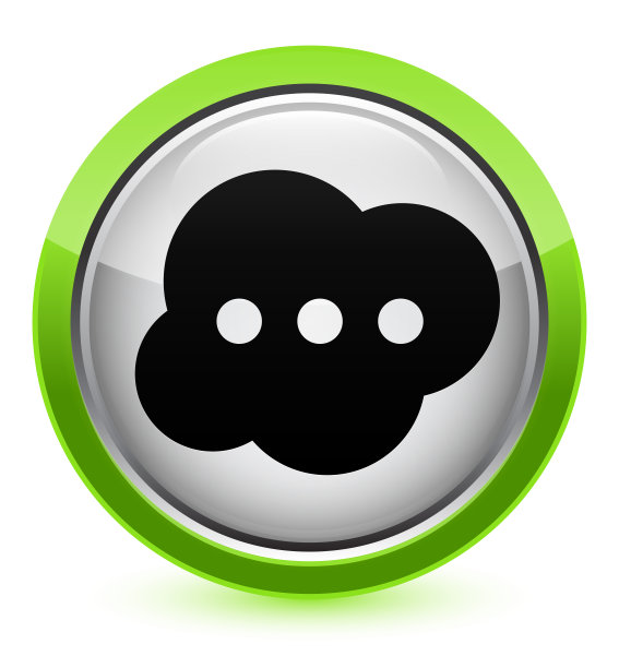 脑图标水晶软绿色圆形按钮图片下载