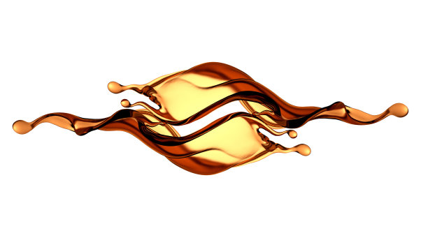 美丽优雅的棕色液体。3d渲染，3d渲染图片下载