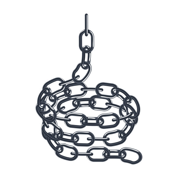 银链手镯孤立在白色背景。矢量图图片下载