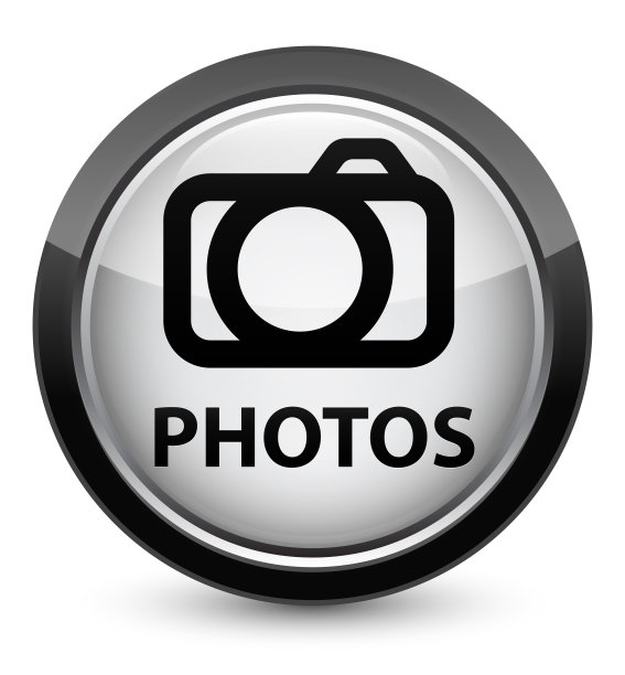 照片(相机图标)水晶黑色圆形按钮图片下载