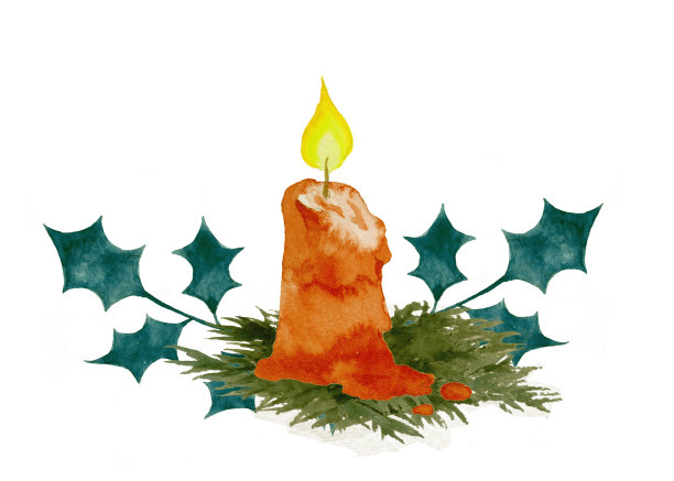 红色的蜡烛图片下载