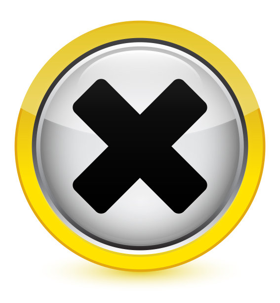 取消图标水晶黄色圆形按钮图片下载