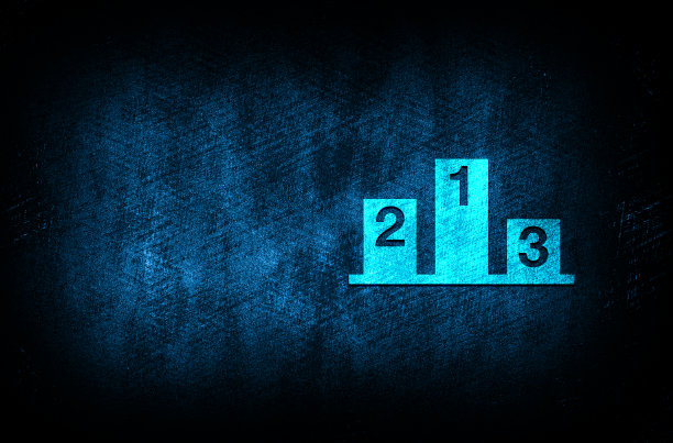 领奖台图标抽象蓝色背景数字纹理设计概念图片下载