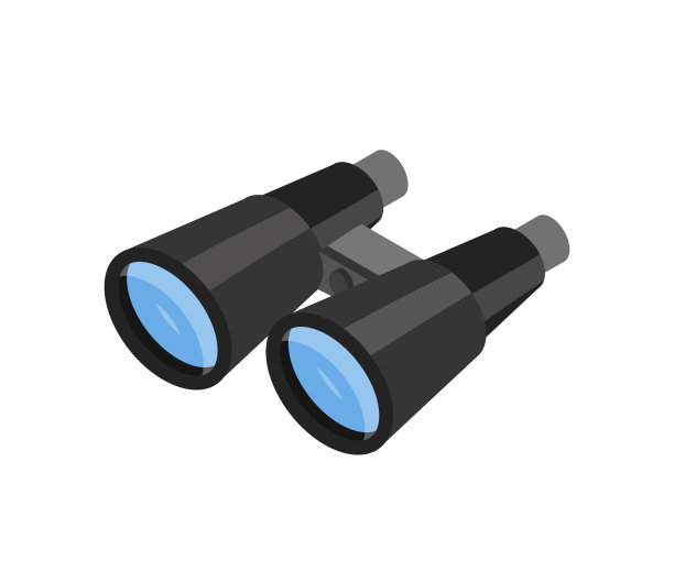 双筒等距矢量图图片下载