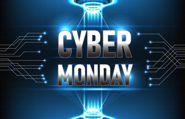 抽象背景的未来技术的网络星期一与连接线和hud图片下载