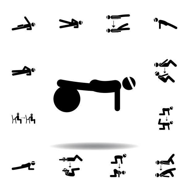 健身，球，平板图标。健身元素插图。标志和符号图标可以用于网页，标志，移动应用程序，UI, UX的白色背景图片下载