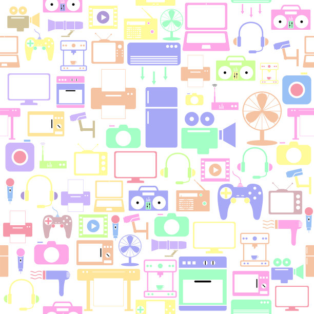 电子无缝图案背景图标。图片下载