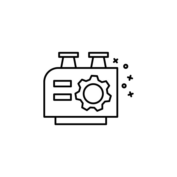 工厂机器齿轮图标，制造元素图片下载
