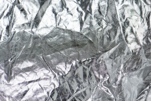 皱巴巴的银箔纹理背景图片下载