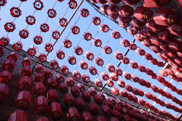 红色亚洲灯笼素材图片