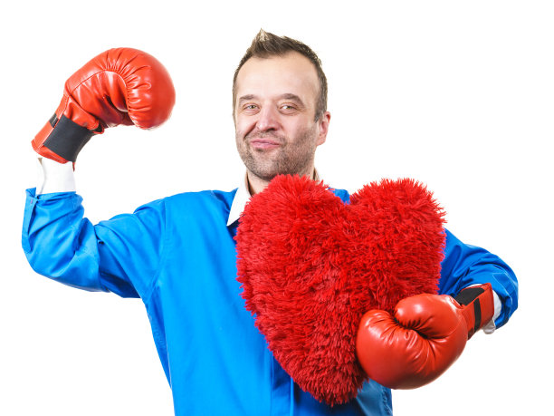手拿拳击手套的男人图片下载