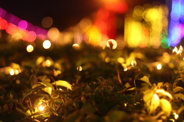灯节灯节新年庆祝之夜灯彩色灯光装饰和庆祝图片下载