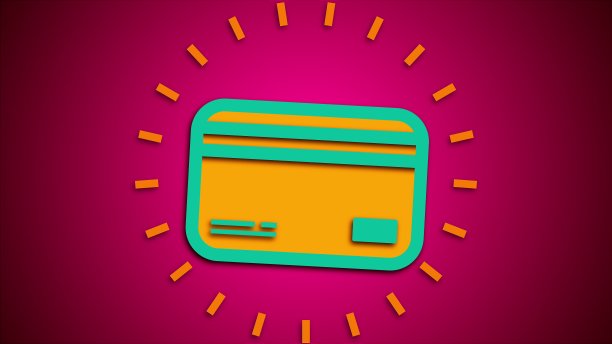 信用卡的3d渲染形状。计算机生成的网络背景图片下载