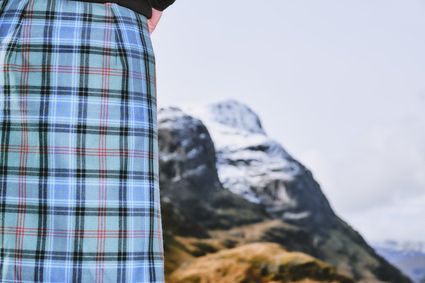 苏格兰高地格伦科的苏格兰短裙图片下载