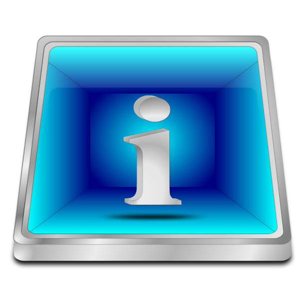 信息按钮- 3D插图图片下载