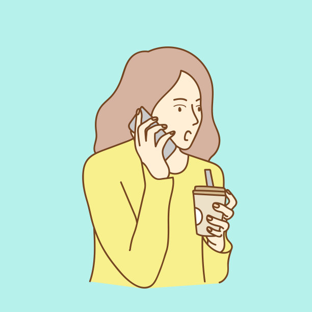 愉快的年轻女子在打电话图片下载