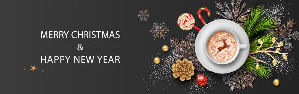 圣诞节和新年的横幅图片下载