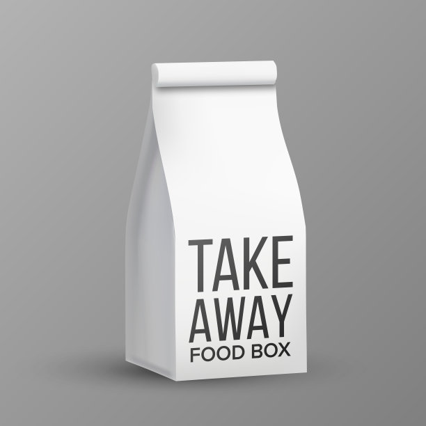 纸板带走食物盒纸包矢量图片下载