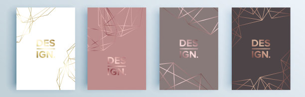 现代抽象封面集，最小封面设计。彩色几何背景，矢量插图。图片下载