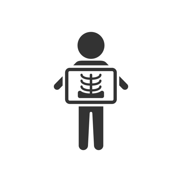 x射线图标在平面风格。放射学矢量插图在白色孤立的背景。医疗扫描的经营理念。图片下载